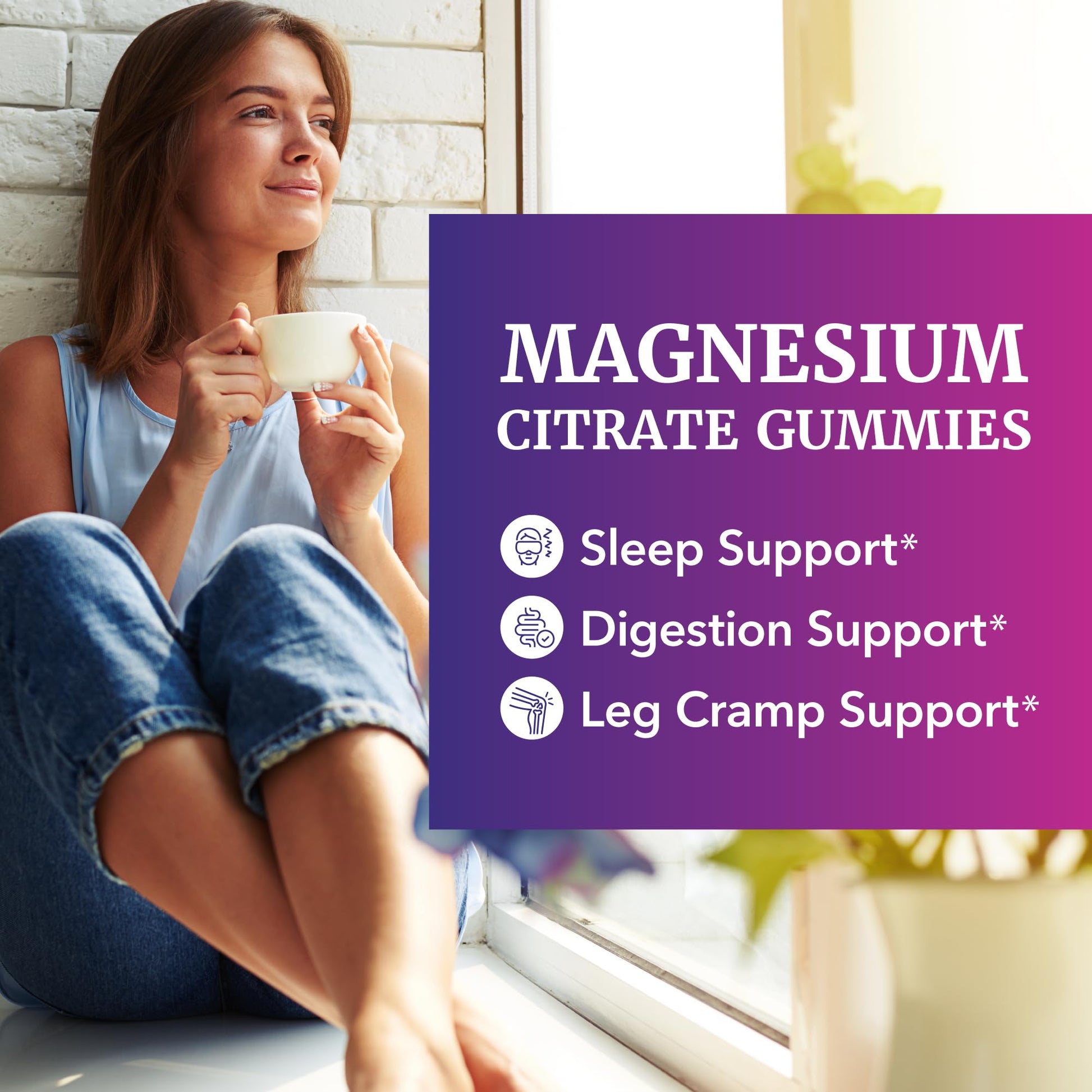 Magnesium Citrate Gummies | Extra Strength for Calm, Relaxation & Digestion | High Absorption Magnesium Gummies for Adults | Vegan, Non-GMO - Maple Wellness Supplements