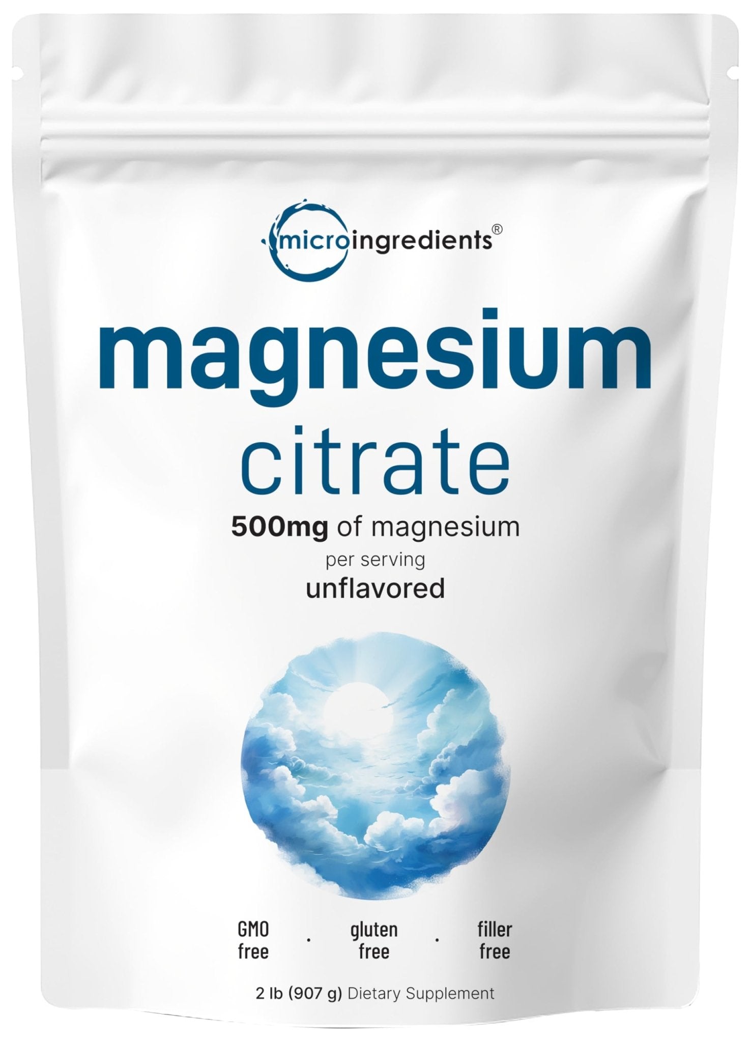Magnesium Citrate Powder, 2lbs | Unflavored Magnesium Supplement | Relaxation and Nutrient Utilization | Easily Absorbed Formula | Non-GMO, Vegan, Gluten Free - Maple Wellness Supplements