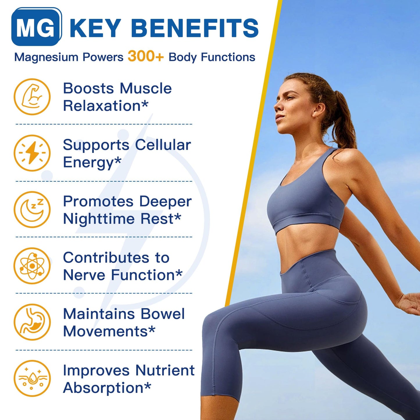 Magnesium Complex 500mg, Magnesium Glycinate, Malate & Citrate - High Absorption Chelated Triple Magnesium Supplement with Zinc, Vitamin D3 for Muscle, Nerve, Bone & Immune Support, Vegan 120 Capsules - Maple Wellness Supplements