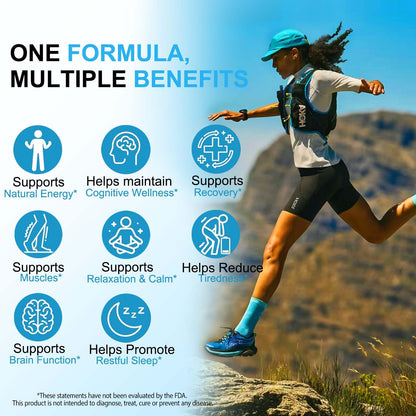 Magnesium Complex 8-in-1 High Potency with 8 Essential Forms, Vegan Capsules for Muscle, Nerve & Bowel Support, Relief Fatigue & Improve Sleep (90 Capsules) - Maple Wellness Supplements