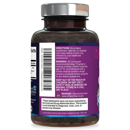 Magnesium Complex Capsules - 500mg per Serving Magnesium - High Absorption Chelated Mineral Supplement - with Oxide, Glycinate, Malate, Citrate for Muscle Bone and Heart Health Support - 120 Capsules - Maple Wellness Supplements