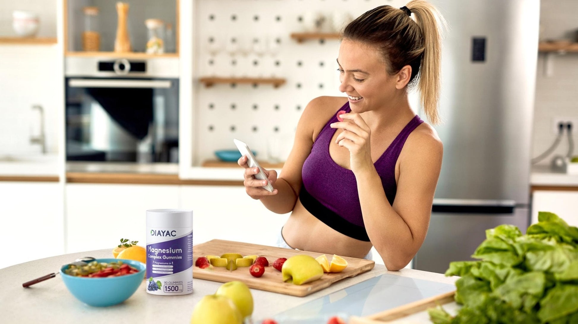 Magnesium Complex Gummies, Individually Packaged Magnesium Supplement, Magnesium Chelate, Bisglycinate, Malate, Citrate, Taurate Chewable for Women & Men,Sleep&Muscle&Nerve Health, Vegan 90 Counts - Maple Wellness Supplements