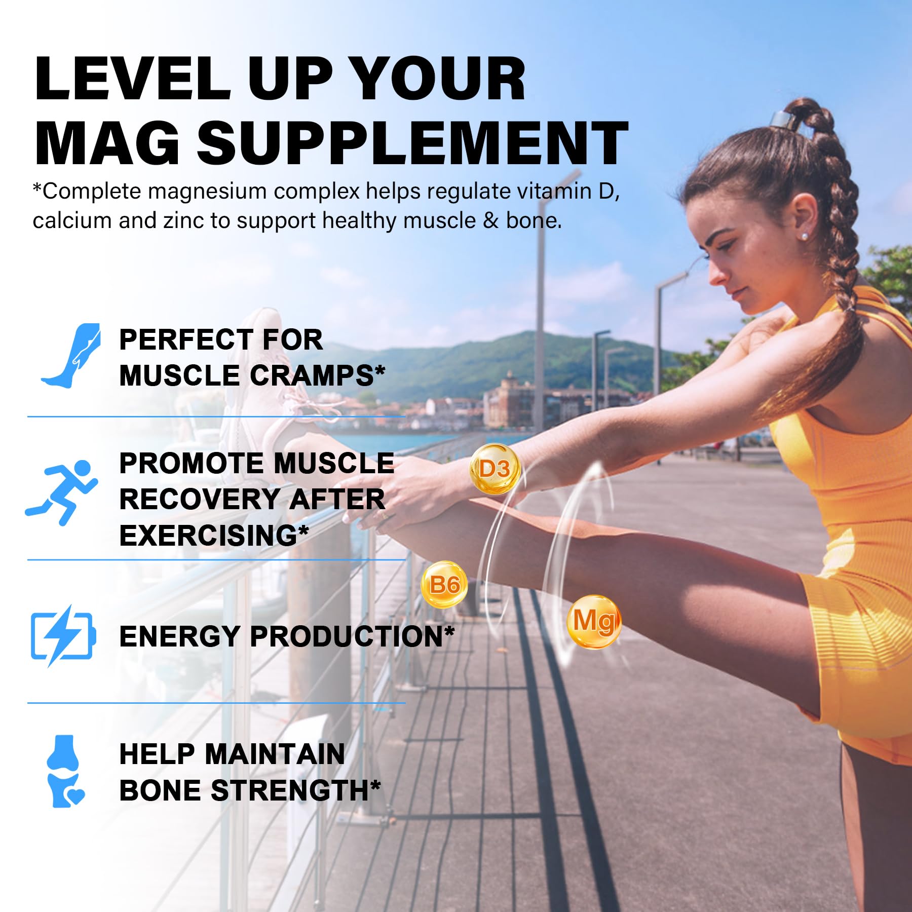 Magnesium Complex Supplement 8 Forms, 500mg Magnesium Glycinate, Malate, Citrate, High Absorption Mg for Calm, Sleep, Mood & Healthy Muscle, Pack of 2, Total 120 Vegan Capsules - Maple Wellness Supplements