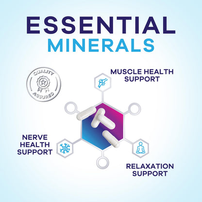 Magnesium Complex Supplement - Magnesium 500 mg Per Serving - 4 in 1 High Absorption Blend - 100% Chelated Magnesium Glycinate with Malate, Citrate & Oxide - Vegan Complex - USA Bottled - 60 Capsules - Maple Wellness Supplements