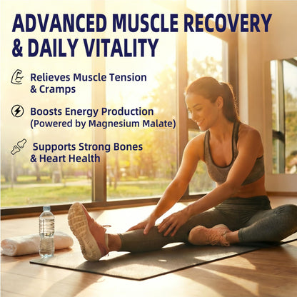 Magnesium Complex Supplement with 10 Forms of Elemental Magnesium, 1200 mg per Serving, Magnesium Glycinate, Citrate, Malate & Taurate, High Absorption Vegan Capsules, Non-GMO - Maple Wellness Supplements