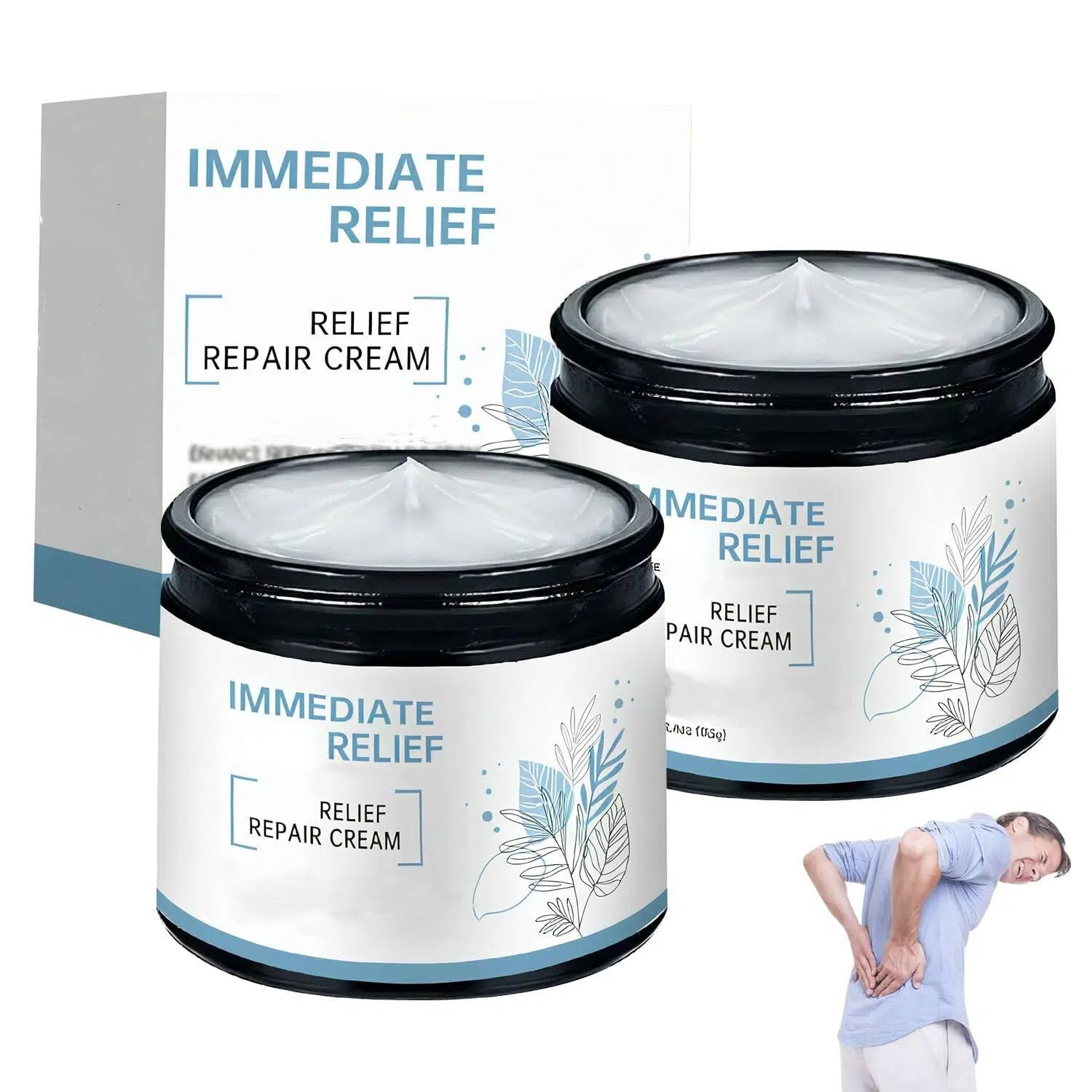 Magnesium Cream, 2025 New Upgraded Magnesium Gel for Back, Neck, Hands, Knees-50g (2 Bottle) - Maple Wellness Supplements
