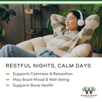 Magnesium Glycinate 400mg | 180 Capsules | Sleep, Muscle, & Heart Support | Vegan, Third Party Tested, Gluten Free, Non-GMO, by Double Wood Supplements - Maple Wellness Supplements