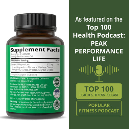 Magnesium Glycinate + Citrate + Malate + Chelate + Orotate + Taurate + Oxide. 7 Forms of Magnesium Complex. 500mg Supplement Capsules for Women & Men. 2 Pills for Sleep, Leg Cramps, Muscles - Maple Wellness Supplements