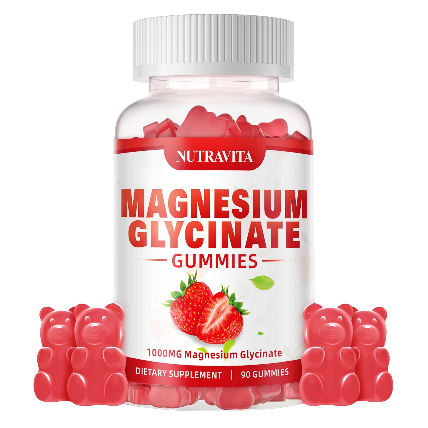 Magnesium Glycinate Gummies 1000mg with Magnesium L-Threonate,Chelated Magnesium Potassium Complex Supplement with VitD, B6, CoQ10, Calcium,Supports for Memory - Maple Wellness Supplements