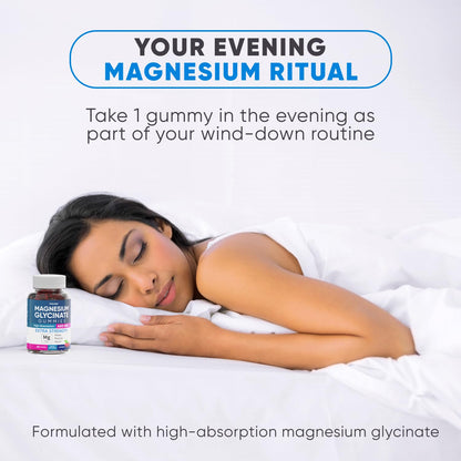 Magnesium Glycinate Gummies 400mg, High Absorption Magnesium Supplement for Women - Maple Wellness Supplements