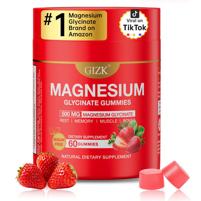 Magnesium Glycinate Gummies 500mg – Sugar Free Magnesium Gummies with L-Theanine - Sleep, Calm, Stress Relief for Adults & Kids 4+ - Maple Wellness Supplements
