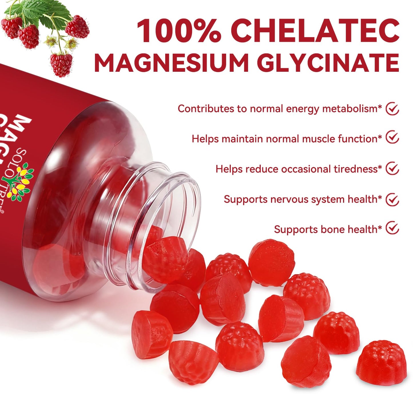 Magnesium Glycinate Gummies 600mg – Sugar-Free High Absorption Magnesium with L-Threonate, Supports Relaxation, Calm & Restful Sleep, - Maple Wellness Supplements