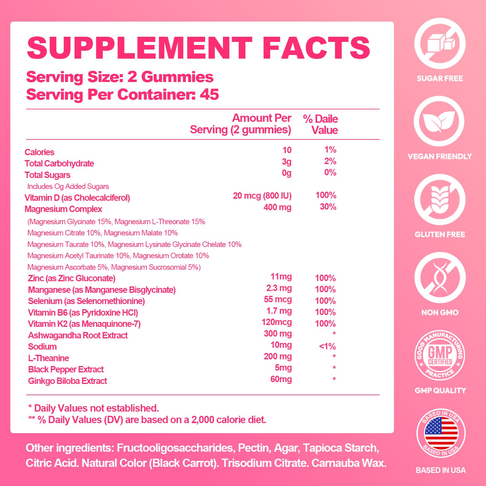 Magnesium Glycinate Gummies 700MG - 21-in-1 Advanced Magnesium Supplement with Ashwagandha, L-Theanine, Zinc, Vitamin - Sugar Free Magnesium Gummies for zzZ - Maple Wellness Supplements
