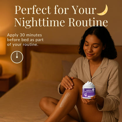 Magnesium Lotion for Sleep & Calm, Topical Magnesium Cream for Relaxation, Nightly Calm, Better Sleep, and for Leg Cramps & Pain - Maple Wellness Supplements