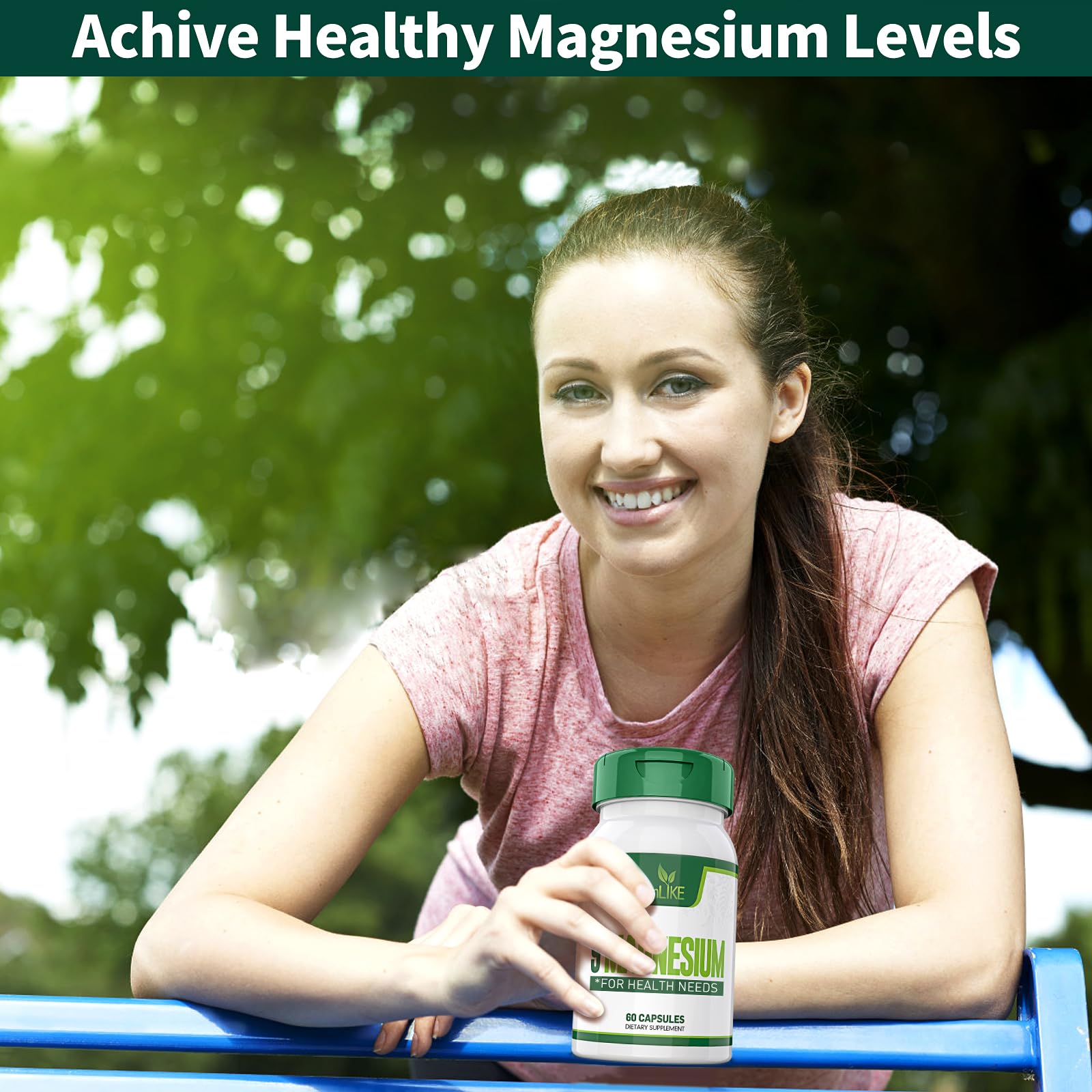 Magnesium Supplement with 9 Forms of High Absorption Magnesium Glycinate, L-threonate, Citrate, Malate and More for Muscle, Brain Support, Non-GMO, Gluten & Soy Free, 60 Capsules - Maple Wellness Supplements
