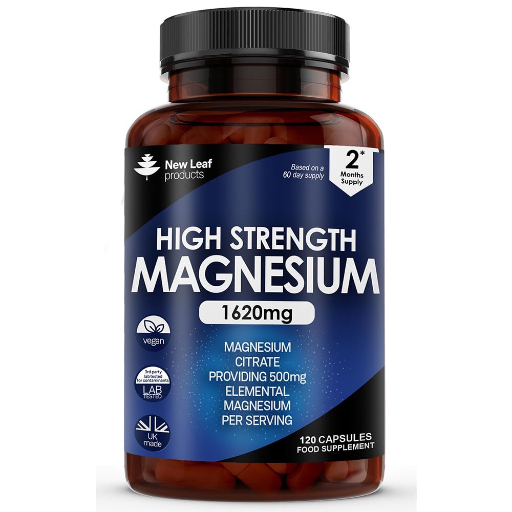 Magnesium Supplements 1620mg - Super Strength - Magnesium Citrate Capsules - Maple Wellness Supplements