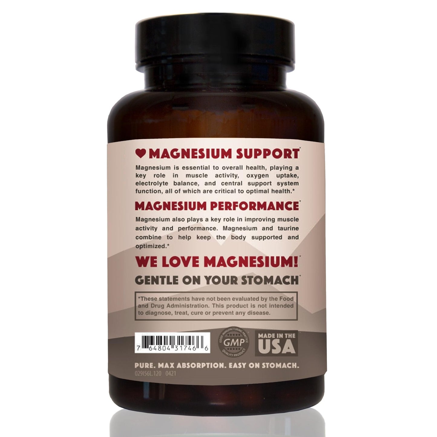 Magnesium Taurate 750mg (150mg Elemental Magnesium) – 120 Vegetarian Capsules – High-Absorption Magnesium Taurate Supplement for Heart, Muscle, and Nerve Support - Maple Wellness Supplements