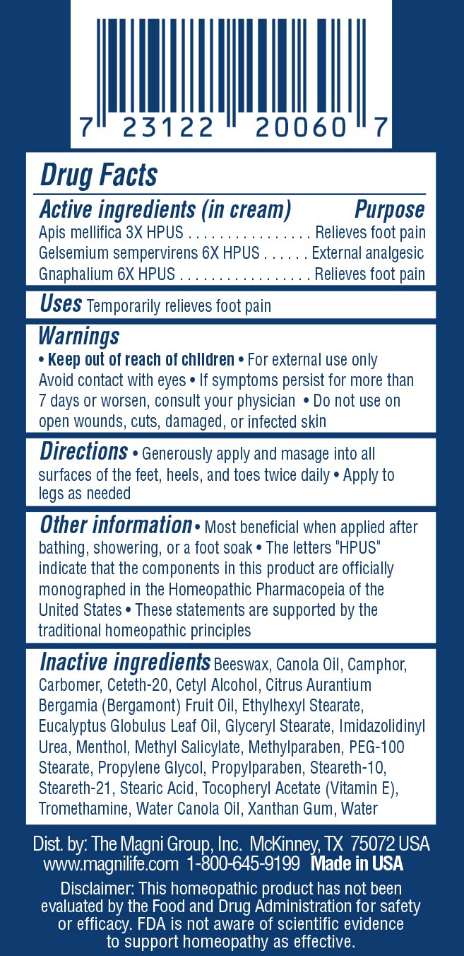 MagniLife Pain Relieving Foot Cream, 4 oz Tube, Soothing Relief for Soreness, Pain, Burning, Tingling, Itching or Sensitivity in Feet & Legs, Moisturizing & Hydrating Foot Cream, No Petroleum - Maple Wellness Supplements
