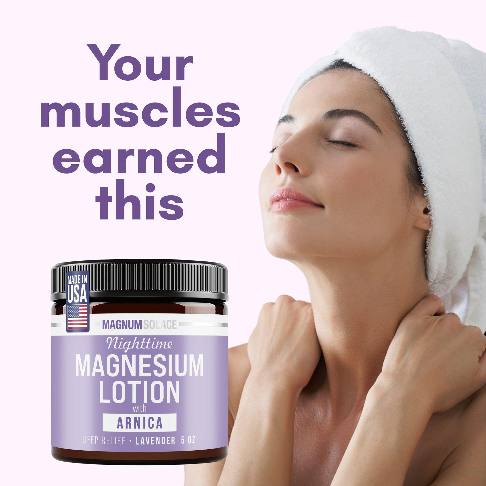 Magnum Solace Nighttime Magnesium Lotion with Arnica – Highly Concentrated Magnesium - Maple Wellness Supplements
