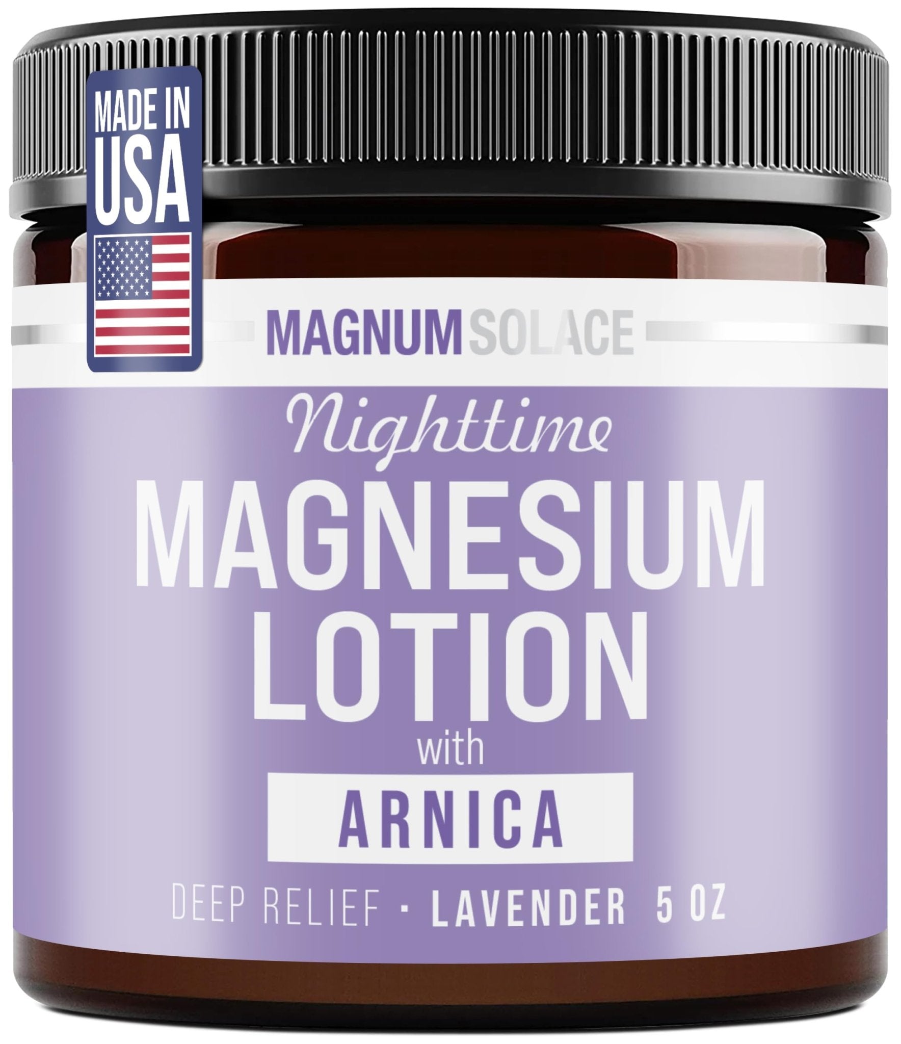 Magnum Solace Nighttime Magnesium Lotion with Arnica – Highly Concentrated Magnesium - Maple Wellness Supplements