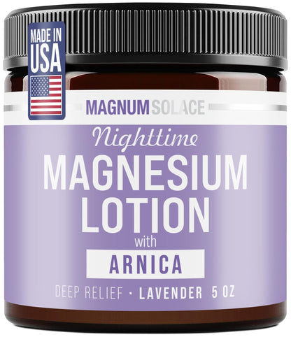 Magnum Solace Nighttime Magnesium Lotion with Arnica – Highly Concentrated Magnesium - Maple Wellness Supplements