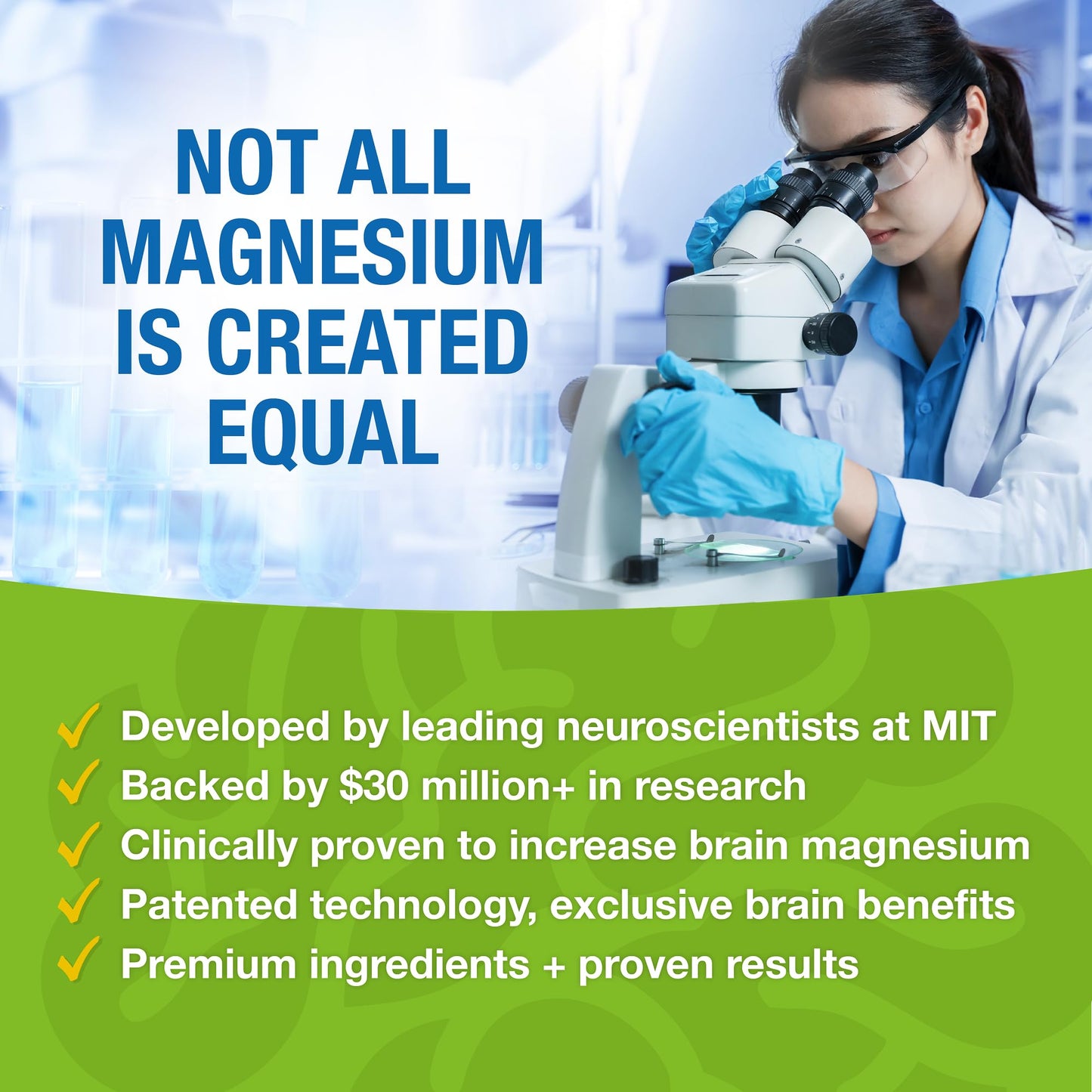 Magtein - Magnesium L-Threonate Supplement, Memory, Focus, Sleep & Brain Health Formula for Men & Women, Cognitive Support for Adults - Maple Wellness Supplements