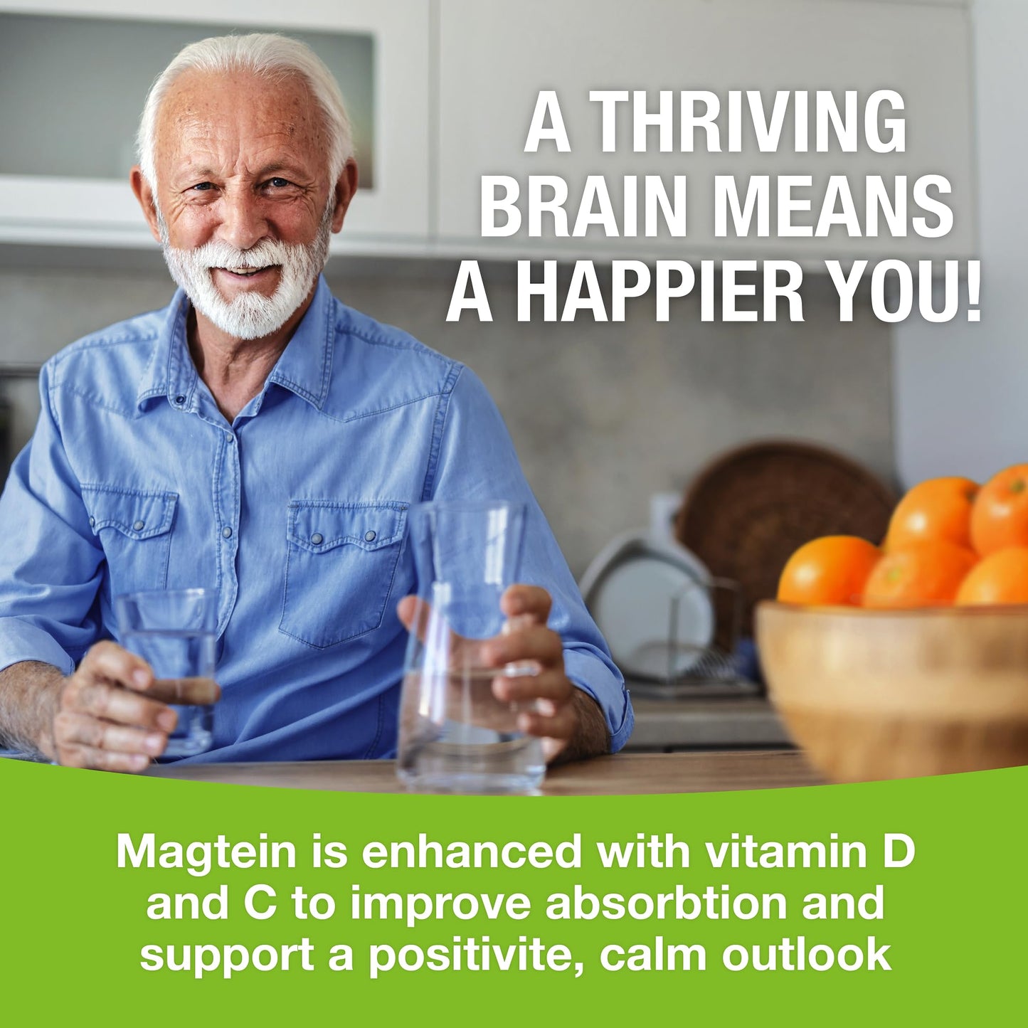 Magtein - Magnesium L-Threonate Supplement, Memory, Focus, Sleep & Brain Health Formula for Men & Women, Cognitive Support for Adults - Maple Wellness Supplements