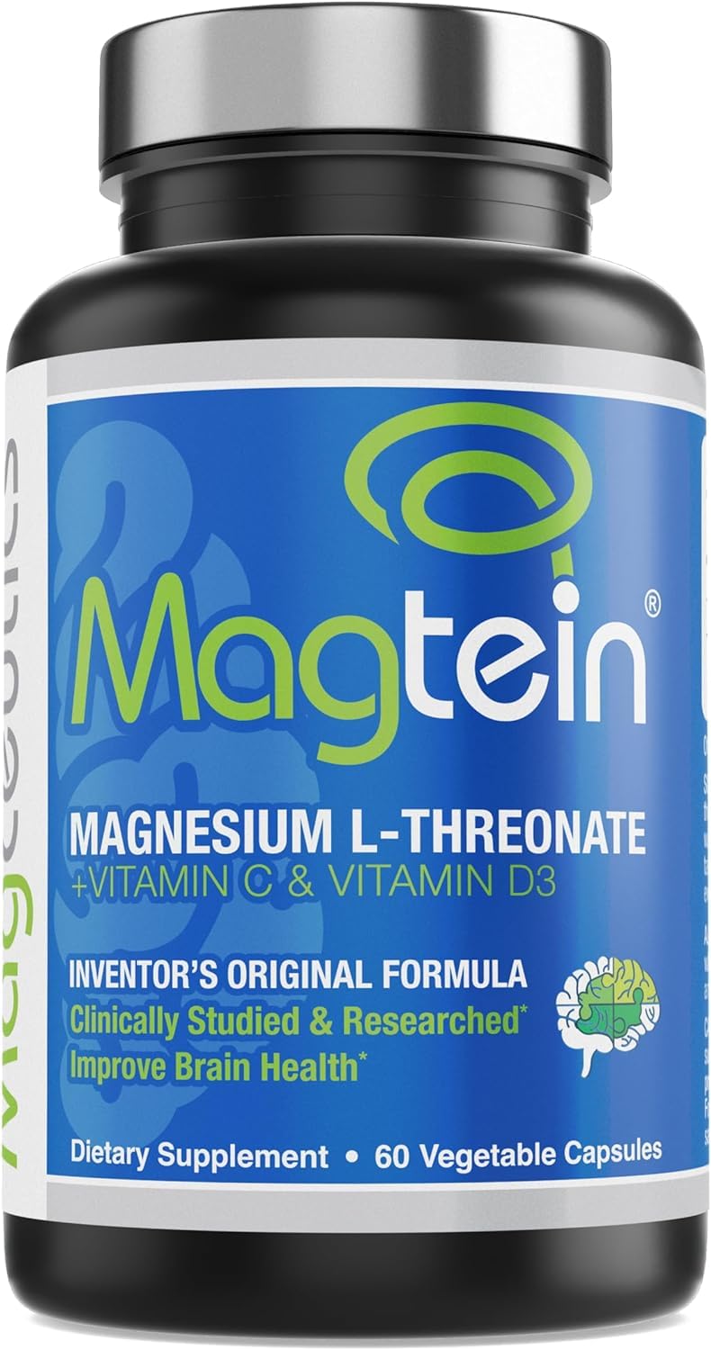 Magtein - Magnesium L-Threonate Supplement, Memory, Focus, Sleep & Brain Health Formula for Men & Women, Cognitive Support for Adults - Maple Wellness Supplements