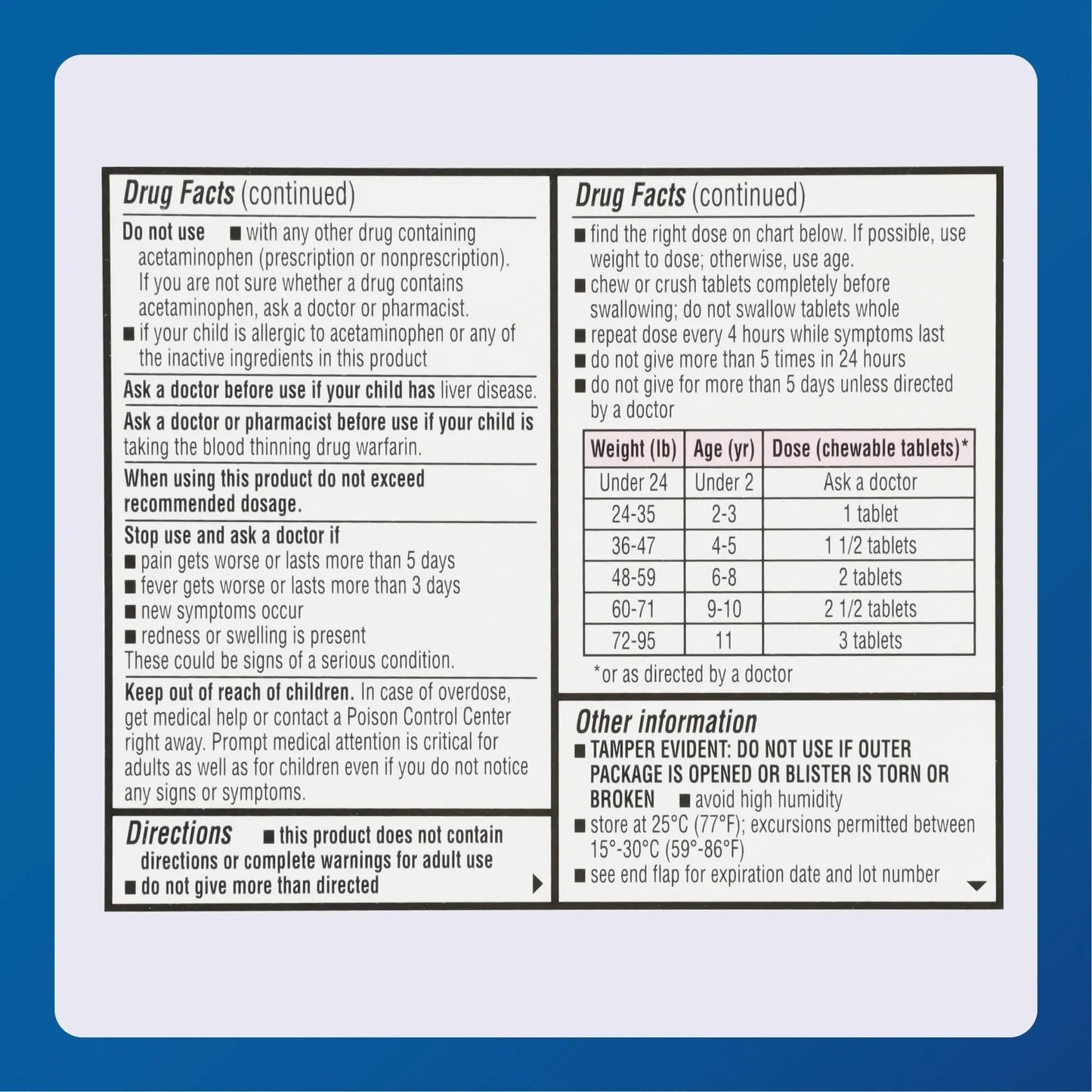 MAJOR Children’s Mapap Acetaminophen 160 mg Chewable Tablets - Pain Reliever/Fever Reducer - Aspirin Free - Ibuprofen Free - for Ages 2 to 11-24 Count (3 Pack) - Maple Wellness Supplements