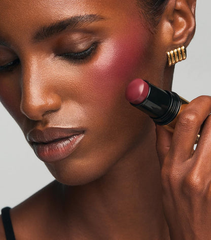 MAKE Beauty Cream Stroke Cream Blush Stick for Cheeks - Vibrant yet Natural Soft Matte Finish - Shade Rouge Moon, Berry Plum Blush Makeup - Maple Wellness Supplements