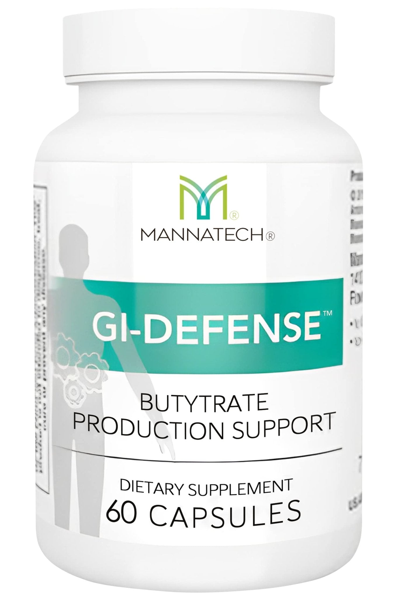 Mannatech Butyrate Supplement - Supports Gut Barrier Function, Intestinal Health, and Digestive Comfort - Promotes Short Chain Fatty Acid Production, Immune Support Supplement GI-Defense 60 Capsules - Maple Wellness Supplements