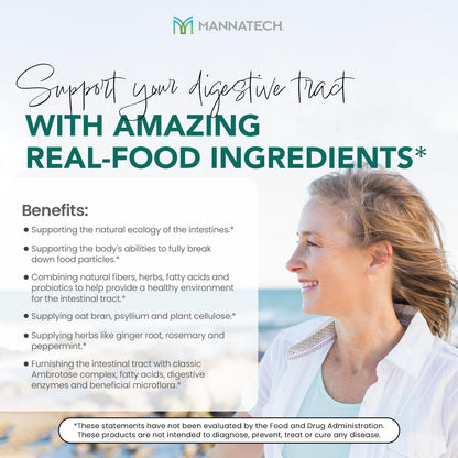 Mannatech Digestive Enzymes and Probiotics - Powered by Ambrotose Derived from The Aloe Vera Plant - Digestive and Colon Cleanser Helps Support Overall Gut Heath - Maple Wellness Supplements
