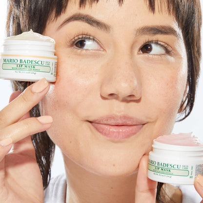 Mario Badescu Lip Mask with Coconut and Mango for All Skin Types, Overnight Lip Treatment Enriched With Skin Softening Coconut Oil, Sunflower Seed Oil and Hydrating Shea Butter, 0.5 Ounces - Maple Wellness Supplements