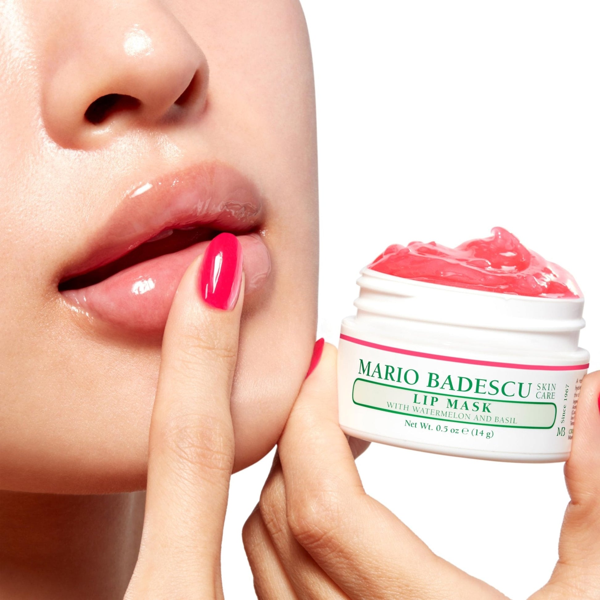 Mario Badescu Lip Mask with Watermelon & Basil for All Skin Types, Overnight Lip Treatment - Maple Wellness Supplements