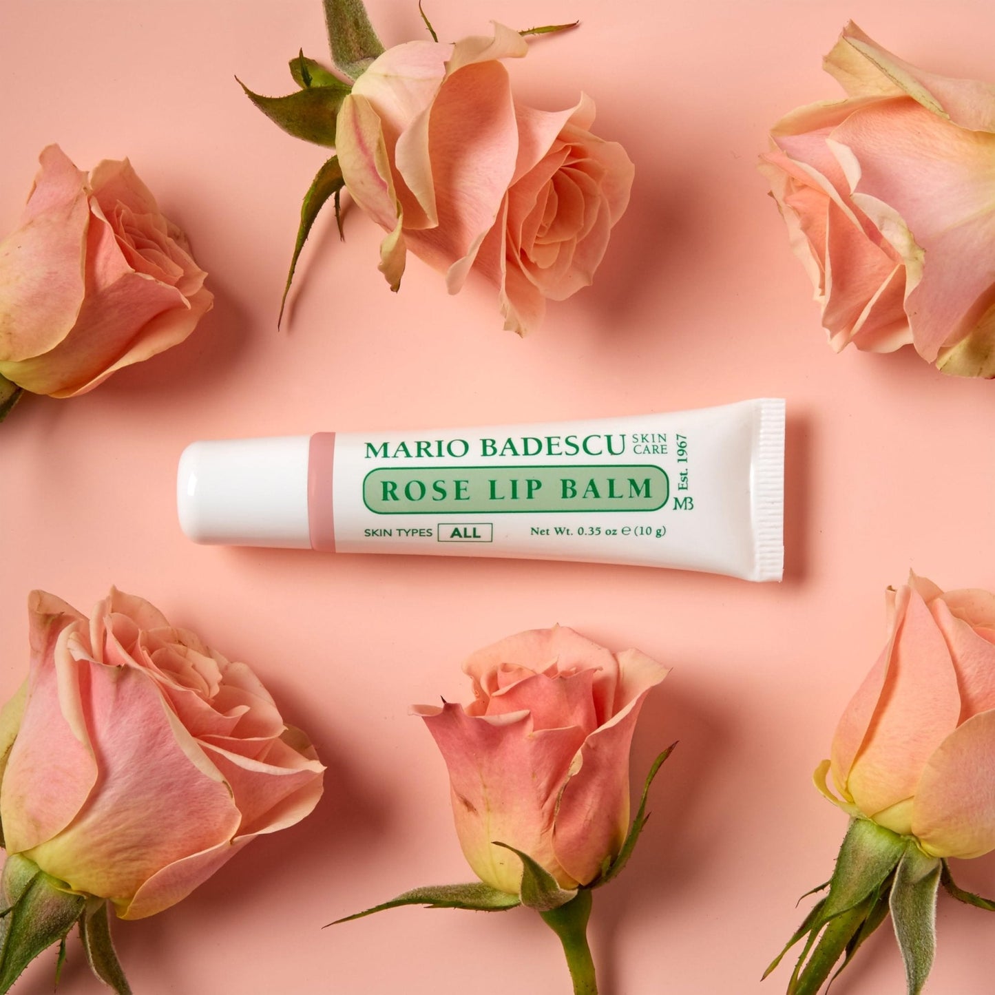 Mario Badescu Moisturizing Rose Lip Balm for Dry Cracked Lips, Infused with Coconut Oil and Shea Butter - Maple Wellness Supplements
