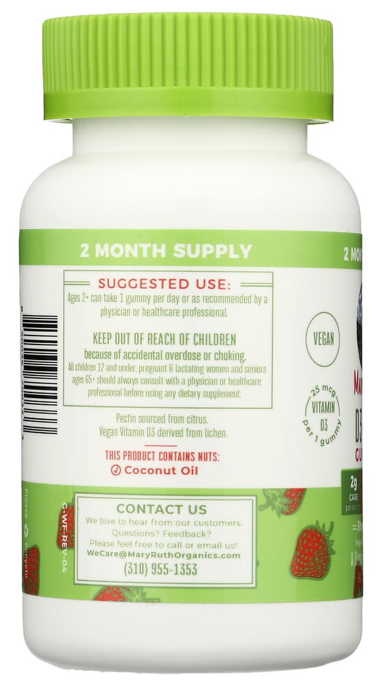 Mary Ruth's Vitamin D3 & B12 Gummies, 60 CT - Maple Wellness Supplements