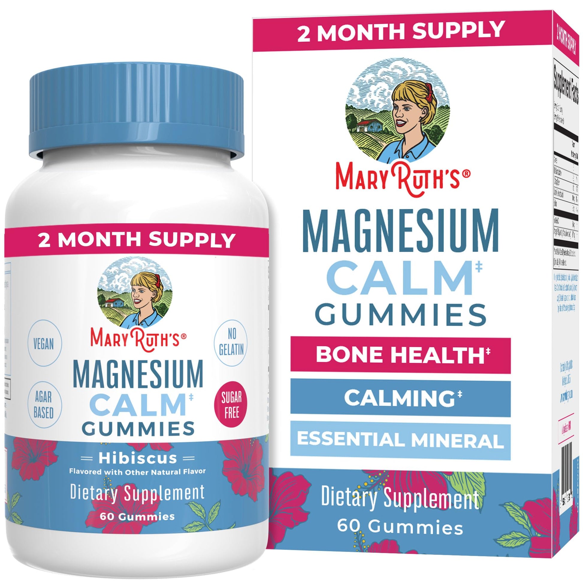 MaryRuth Organics Calm Magnesium Citrate Gummies | 2 Month Supply | Sugar Free | Magnesium Supplement for Adults - Maple Wellness Supplements
