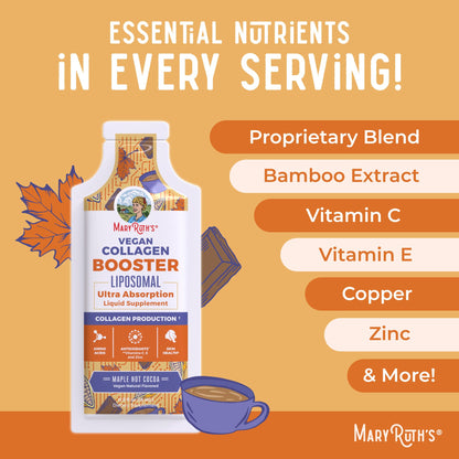MaryRuth Organics Collagen Booster Liposomal | Sugar Free | Liquid Collagen Booster with VIT C, E, Zinc,Copper&Silica | Skin Care&Joint Support Supplement | Vegan | Non-GMO | Gluten Free | 14 Serving - Maple Wellness Supplements