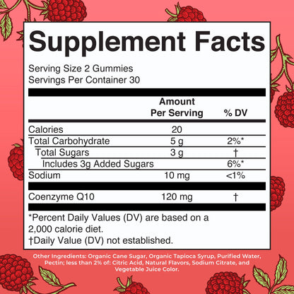 MaryRuth Organics CoQ10 Gummies | Coenzyme Q10 | Gummy Supplements for Heart Health & Cellular Health | Antioxidant | CoQ10 120 mg | Vegan | Non-GMO | Gluten Free | 60 Count | 1 Month Supply - Maple Wellness Supplements