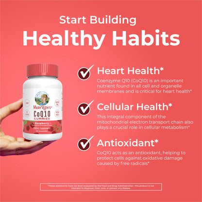 MaryRuth Organics CoQ10 Gummies | Coenzyme Q10 | Gummy Supplements for Heart Health & Cellular Health | Antioxidant | CoQ10 120 mg | Vegan | Non-GMO | Gluten Free | 60 Count | 1 Month Supply - Maple Wellness Supplements
