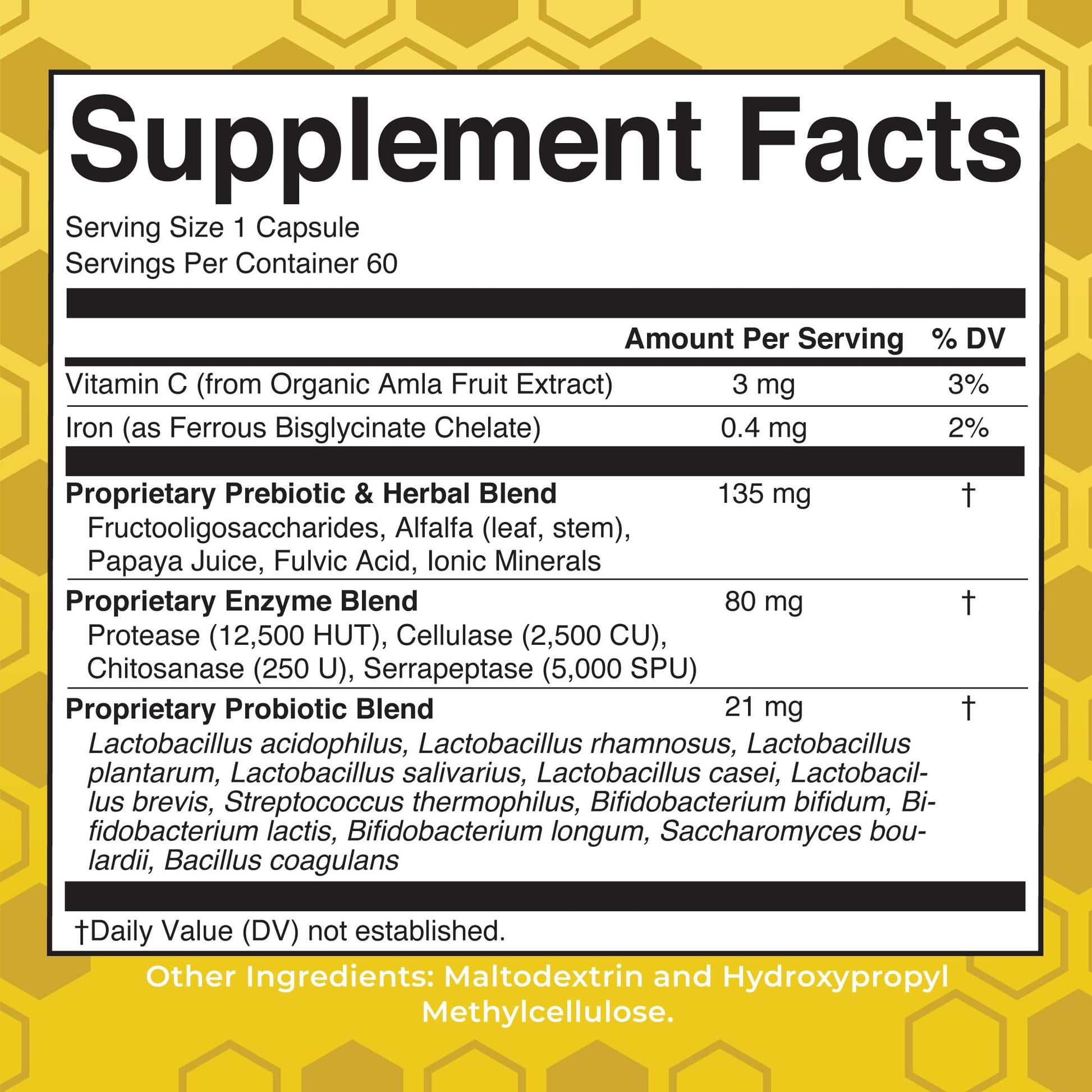 MaryRuth Organics Gut Flora Health+ Enzymes | Up to 2 Month Supply | Prebiotic Probiotic Digestive Enzymes Blend for Healthy Gut Biome & Digestive Support | Gastrointestinal Health | 60 Capsules - Maple Wellness Supplements