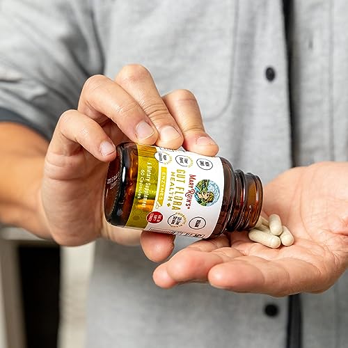 MaryRuth Organics Gut Flora Health+ Enzymes | Up to 2 Month Supply | Prebiotic Probiotic Digestive Enzymes Blend for Healthy Gut Biome & Digestive Support | Gastrointestinal Health | 60 Capsules - Maple Wellness Supplements