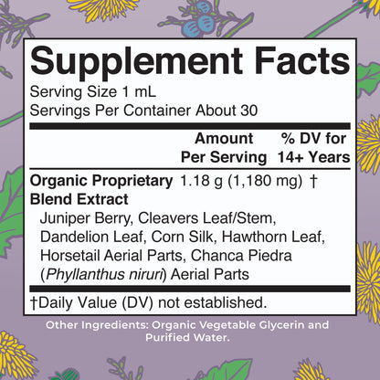 MaryRuth Organics Herbal Supplement Drops | Support Renal & Urinary Systems | Juniper Berry | Cleavers | Dandelion | Hawthorn | Horsetail & Chanca Piedra | Vegan | Non-GMO | 1 Fl Oz - Maple Wellness Supplements