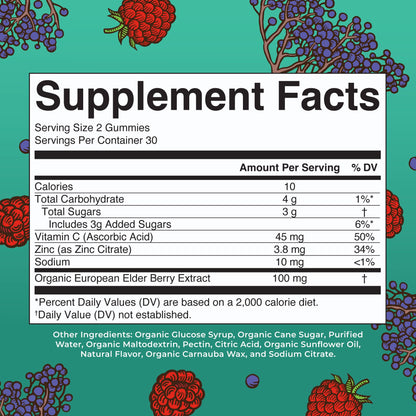 MaryRuth Organics Kids Immune Support Gummies | USDA Organic | Vitamin C, Zinc, and Elderberry Gummies for Kids| Immune Support for Ages 4+ | Vegan - Maple Wellness Supplements