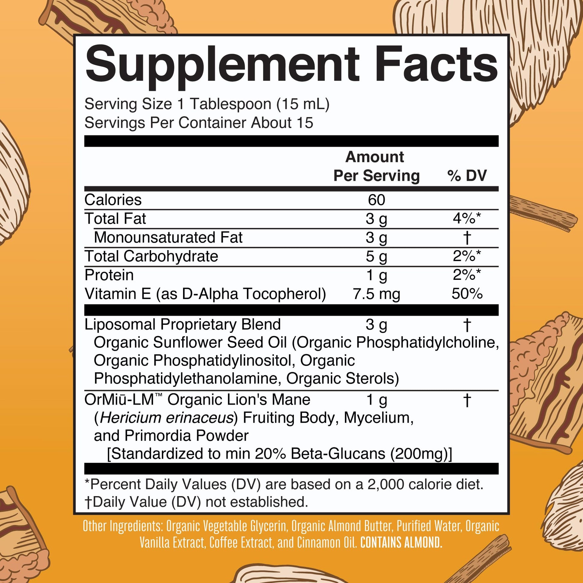 MaryRuth Organics Lions Mane Supplement | Ultra Absorption Liposomal | Full Spectrum Lion's Mane Mushroom | 200mg Beta-Glucans Per Serving | USDA Organic | Vegan | 7.6 oz | 15 Servings - Maple Wellness Supplements