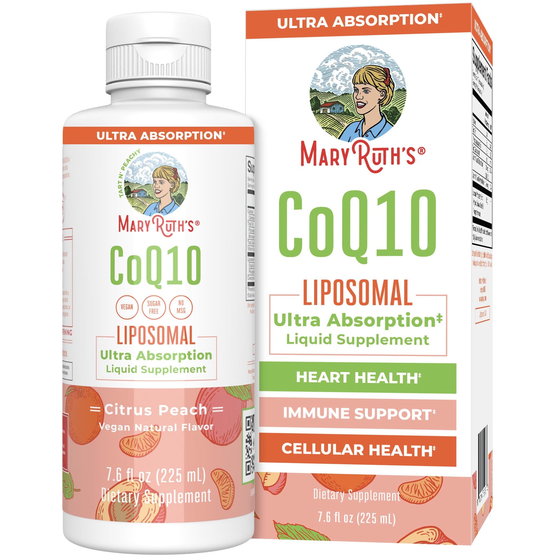 MaryRuth Organics Liquid Vitamin | Coenzyme Q10 Heart Health for Mitochondrial Support and Immune System | Vegan Non-GMO | 7.6 Fl Oz | 45 Servings - Maple Wellness Supplements