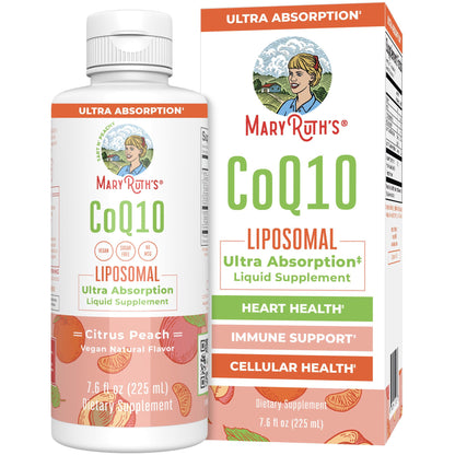 MaryRuth Organics Liquid Vitamin | Coenzyme Q10 Heart Health for Mitochondrial Support and Immune System | Vegan Non-GMO | 7.6 Fl Oz | 45 Servings - Maple Wellness Supplements