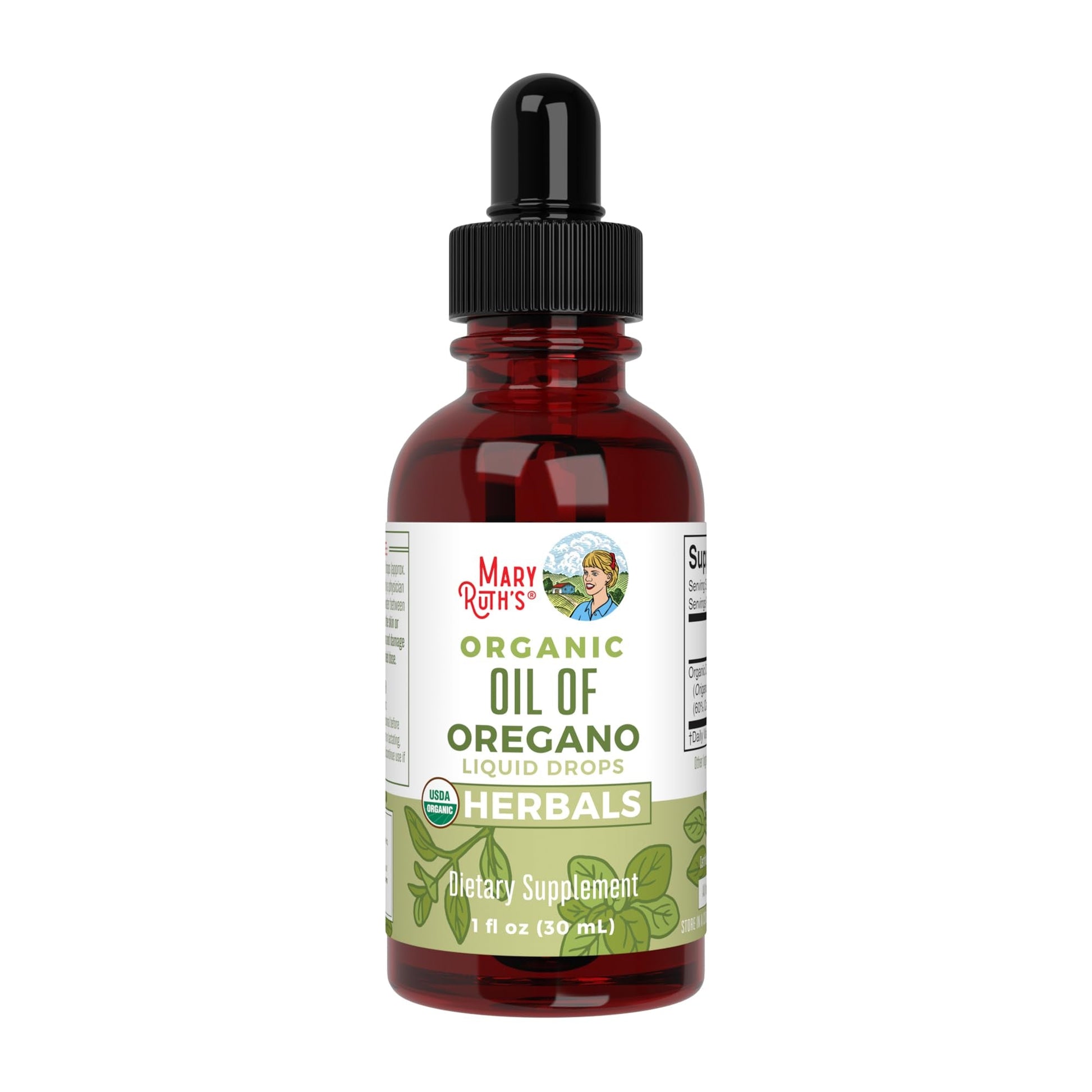 MaryRuth Organics Oregano Oil Drops | 6 Month Supply | USDA Organic Oil of Oregano Liquid | Herbal Blend for Immune Support | Digestive Health | Overall Health - Maple Wellness Supplements