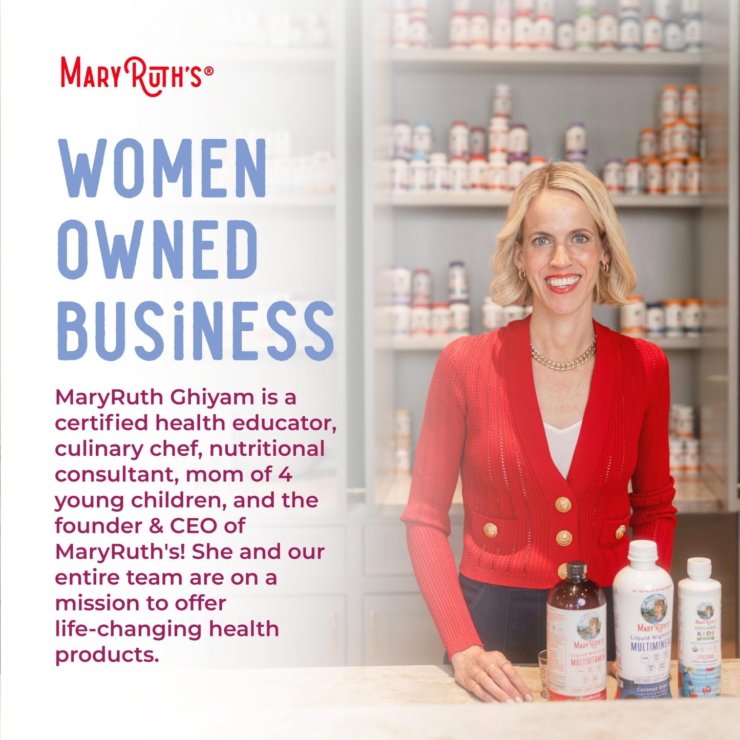 MaryRuth Organics Prenatal & Postnatal Multivitamin for Women | Sugar Free | Formulated for Pre-Conception, Pregnancy & Nursing | Prenatal Vitamins | Vegan | Non-GMO | Gluten Free | 30 Servings - Maple Wellness Supplements