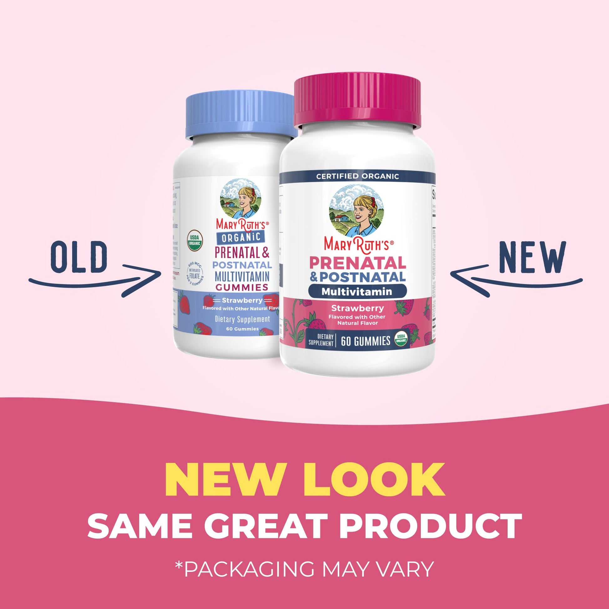 MaryRuth Organics Prenatal Vitamins for Women | USDA Organic Prenatal Gummies | Postnatal Vitamins for Women Breastfeeding | Methylfolate 800 mcg DFE | Iodine | Vegan | Non GMO | 30 Servings - Maple Wellness Supplements